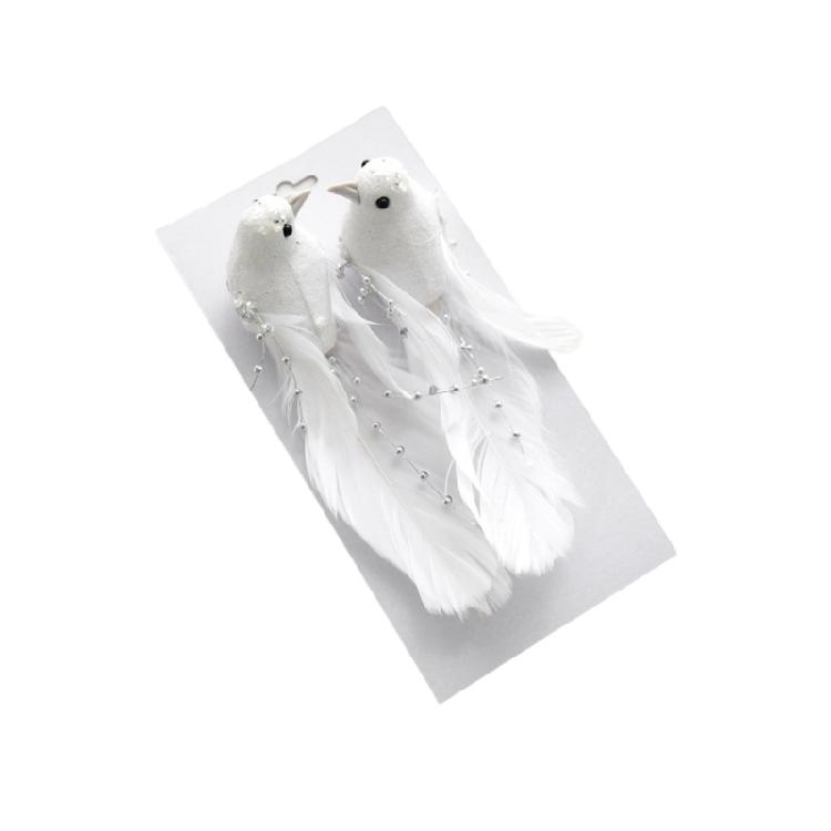 Natural Looking Feathered Christmas Decoration Birds Hanging Ornament For Creative Holiday Tree Arrangements