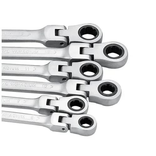 1PCS 8mm-17mm Fast And Labor-Saving Dual-Use Open-Ended Universal 72-Tooth Ratchet Wrench Movable Head Open Plummer