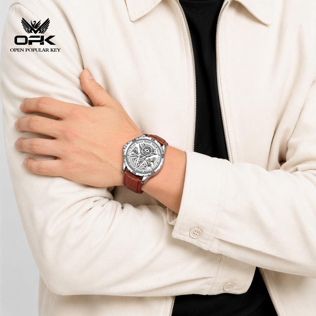 OPK Brand Men's Fully Automatic Mechanical Watch Waterproof Trend 6110