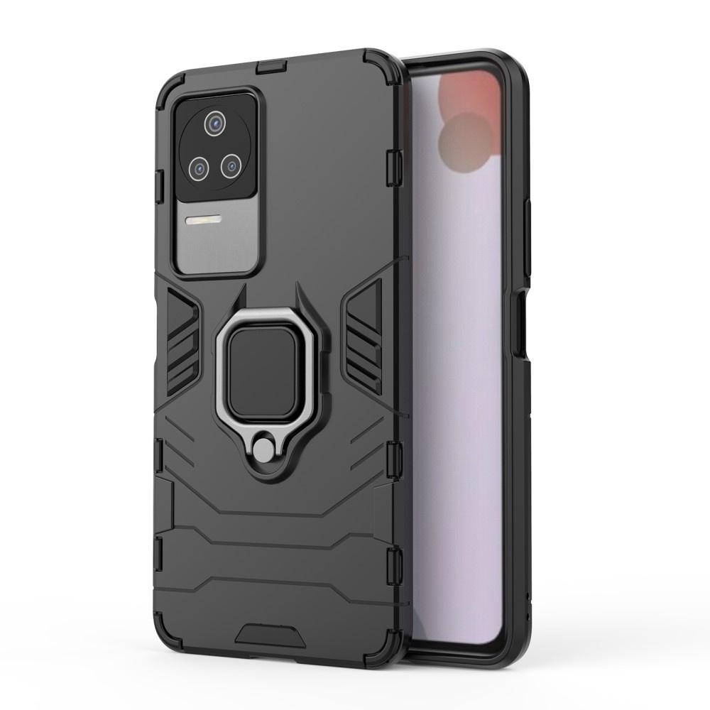 Case for Xiaomi Poco F4 5G, Kickstand Ring, Black