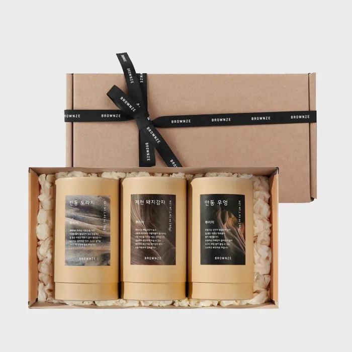 Decaffeinated Korean Root Tea 3 Kinds Gift Set