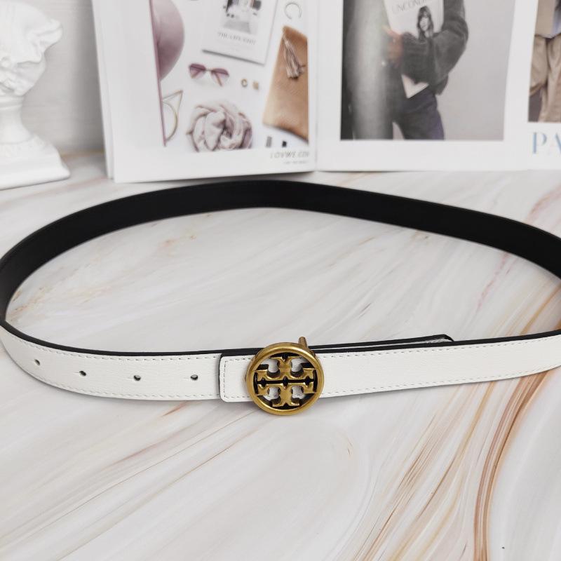 

2022 Women s Colorful Cowhide Belt with Antique Bronze TB Buckle - Wide, Versatile Waistband 115 cm білий