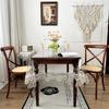 PVC Waterproof Transparent Dining Table Cover Oil-proof Heat-resistant Rectangle Table Cloth Lace Edge Coffee Table Tablecloth