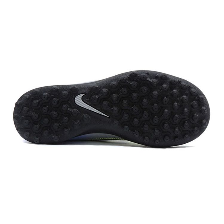 Nike Jr Mercurialx Victory 6 TF Round Toe Lace-Up Simple Versatile Grass Durable Low-Top Soccer Shoes Kids Sneaker Silver Blue 921497-407