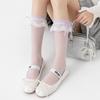 Women's Spring and Summer Thin Lace Lace Medium Tube Boneless Cotton Socks