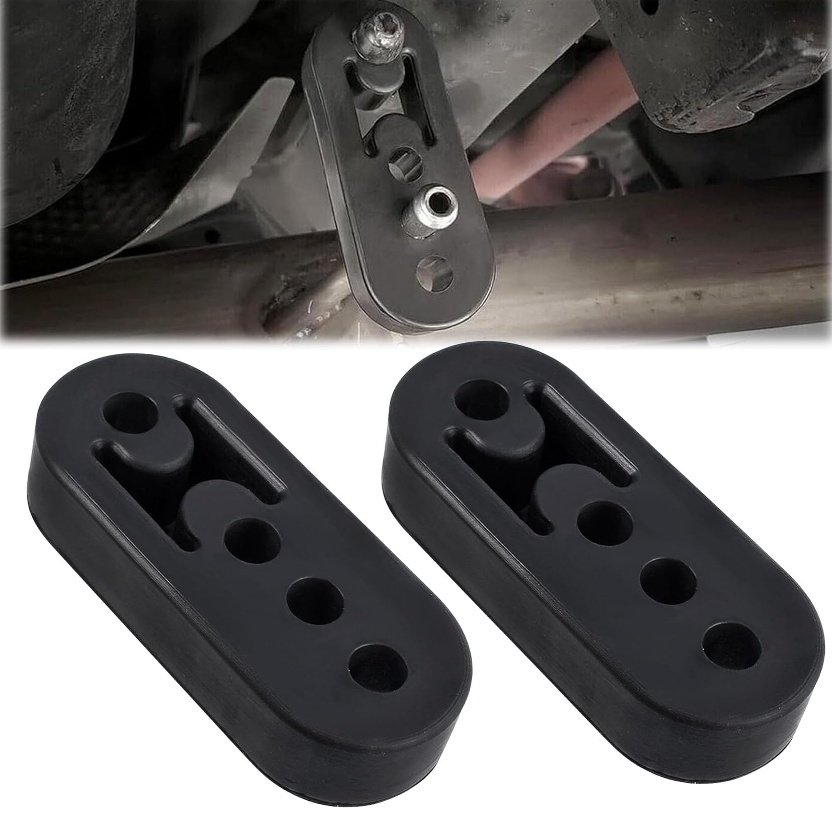 Tibemi Muffler Hanger Mount, 4 Holes, Hanging Rubber, Reinforced Muffler