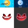 Outdoor Glow Decor In The Dark Sticker, Self-adhesive Ghost Face Shape Decals, Decorative Stickers for Toilets Halloween Waterproof PVC Stickers,