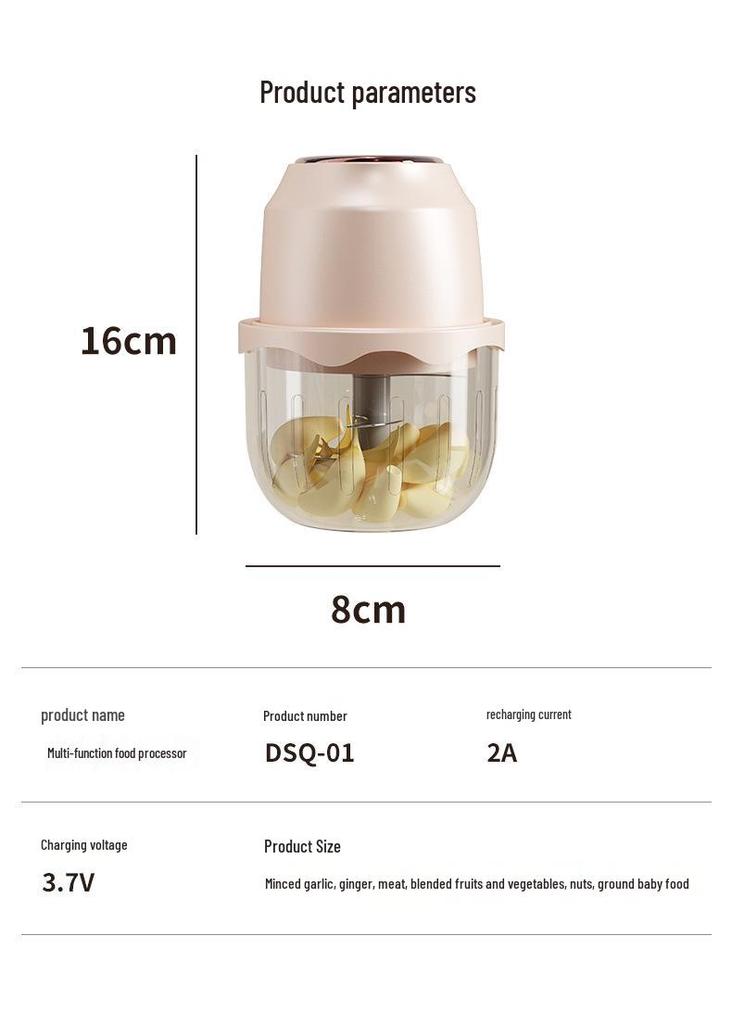 Electric Food Processor & Meat Grinder - Garlic Mincer, Masher, Stirrer, Paste Maker, Chopper for Baby Food.