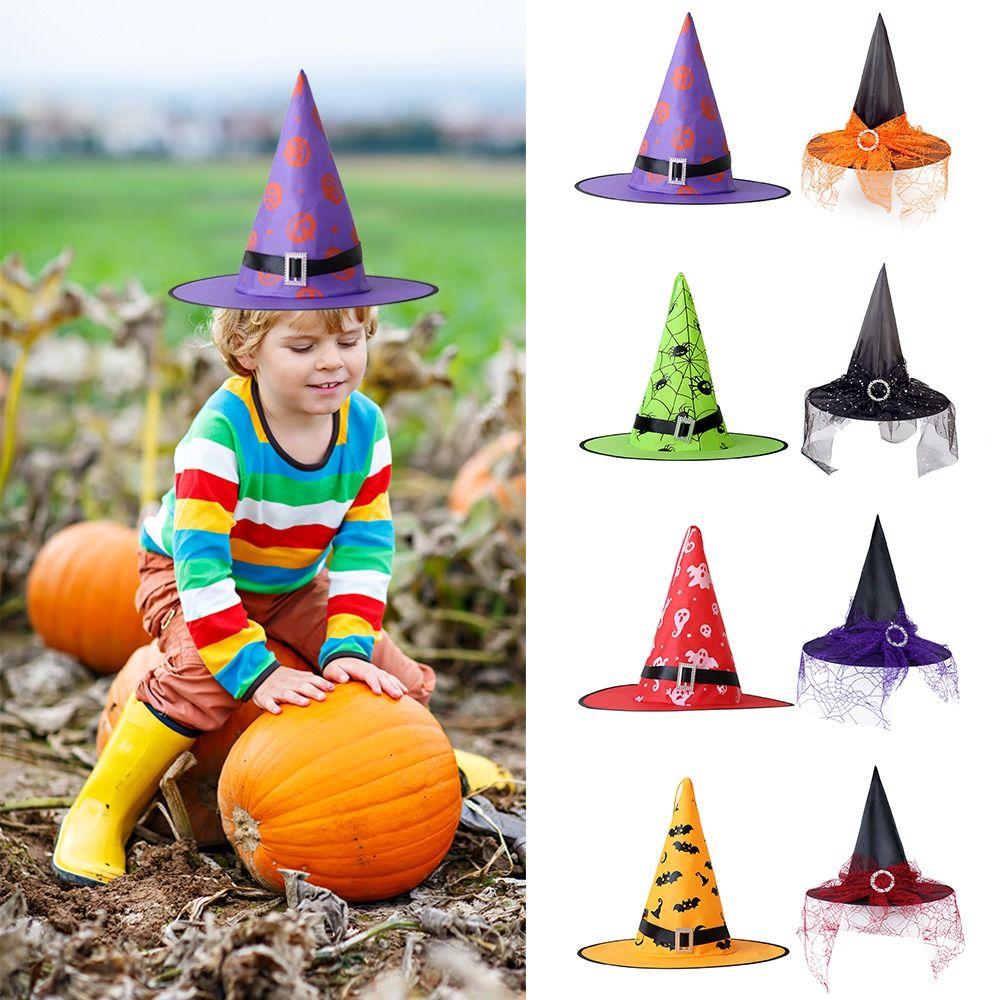 Hanging Ornament Halloween Witch Wizard Hat Home Accessories Wicked Witch Lighted Magican Hat Witch Hats with LED Light