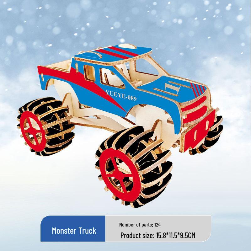 Wooden 3D Military Puzzle Model - Educational DIY Toy for Boys