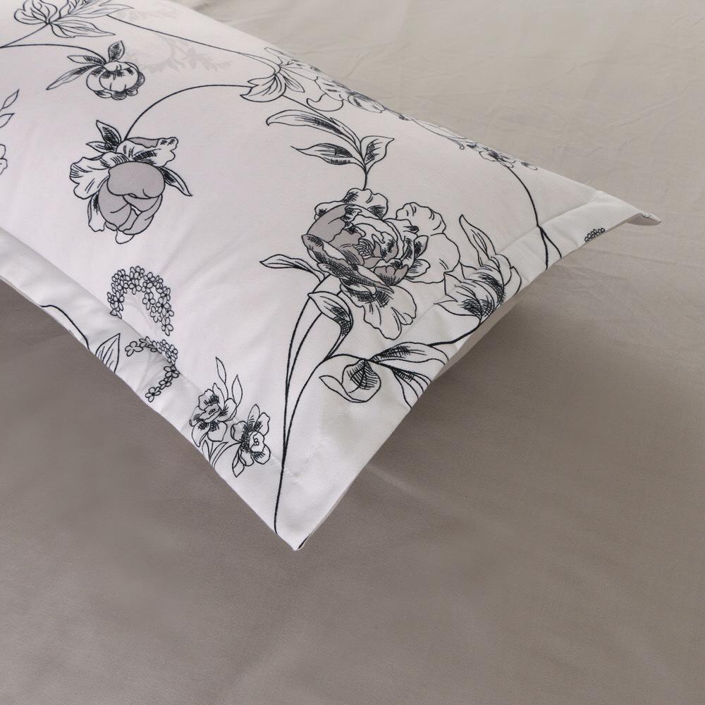 RunGrape Duvet Cover Bedding Set Twin Queen King Size White Quilt Cover Bed Linen 2 Bedrooms 2x Sp Calico Bedclothe With Zipper