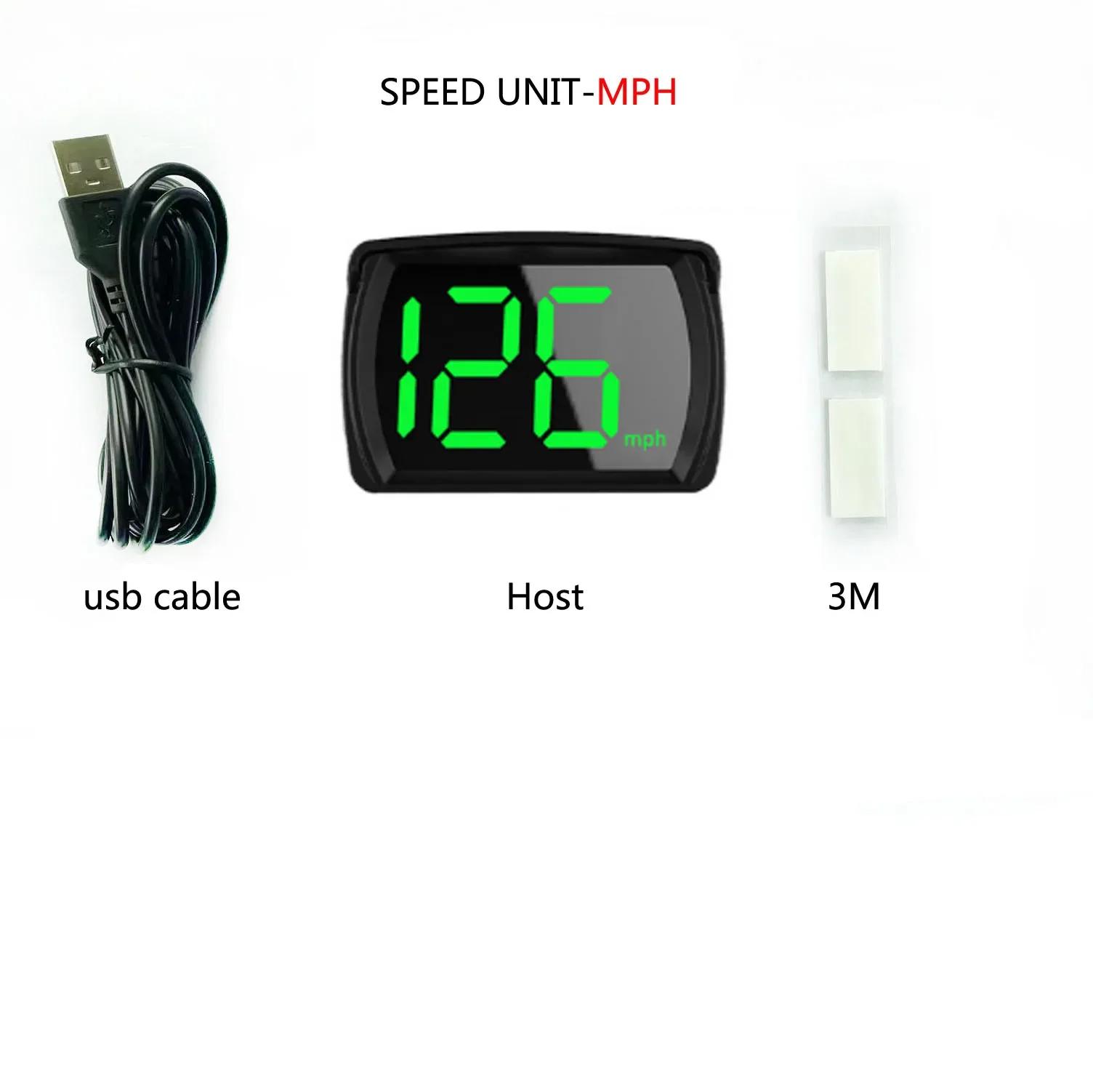 

Универсальный автомобильный HUD Head Up Display GPS Hud Цифровой спидометр Большой шрифт Спидометр KMH для всех автомобилей Грузовик Plug and Play Автозапчасти