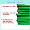 Luxurious Green Microfiber Washcloths For Auto Car Care And Soft Cleaning Towels