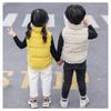 2023 Autumn Corduroy Standing Collar Vest Children Warm Thicken Vest Baby Cotton Waistcoat Kids Outerwear Coat Boys Girls Jackets Vest