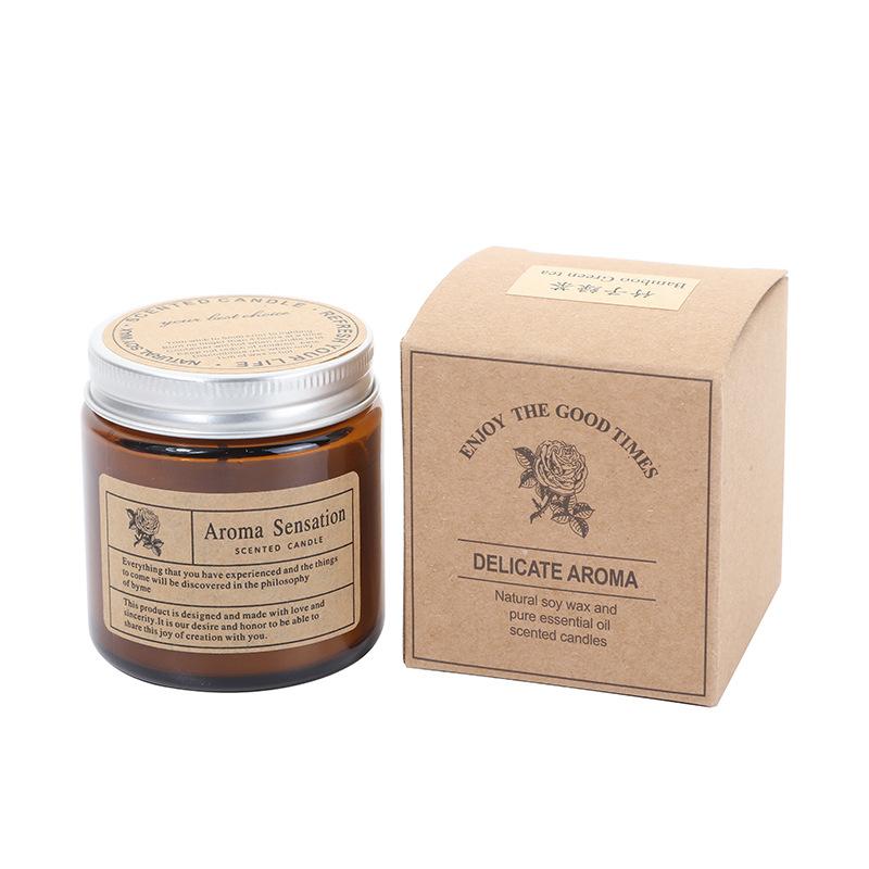 

Niche Brown Glass Scented Candle Wedding Souvenir Without Romantic Scented Candle British Pear Freeland