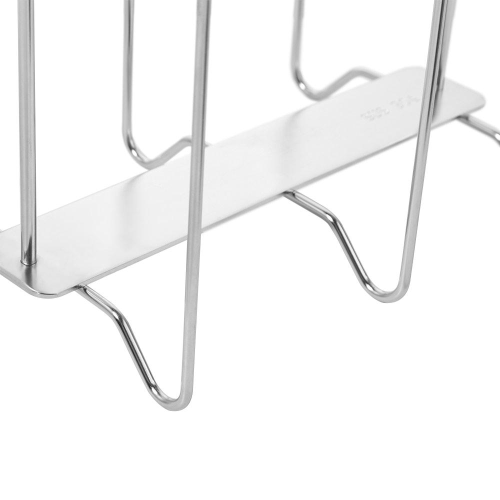 Stainless Steel Cup Drying Rack Upside-Down Saving Space Glass Cup Storage Rack with Handle Large Capacity