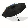 Starry Night Tree of Life Wall Art DecorUmbrella, Portable 3-Fold Compact Umbrella for Men & Women Gift