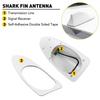 White Pearl Shark Fin Roof Antenna Aerial FM/AM Radio Signal Decor Universal EXV