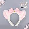 Kitten Cosplay Costume Animal Ear Headband Bowknot Tail for Women Girl Halloween Role Play Animal Outfit Accessories