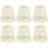 6PCS Cloth Fabric Lampshade Beige Color Pleated Lamp Shades Decorative Small Lamp Shade  Table Lamps