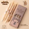 4 Pcs/Set Kawaii Capybara Automatic Pencil Cute 0.5mm Black Lead Soft Touch Writing Mechanical Pencils Student School Stationery