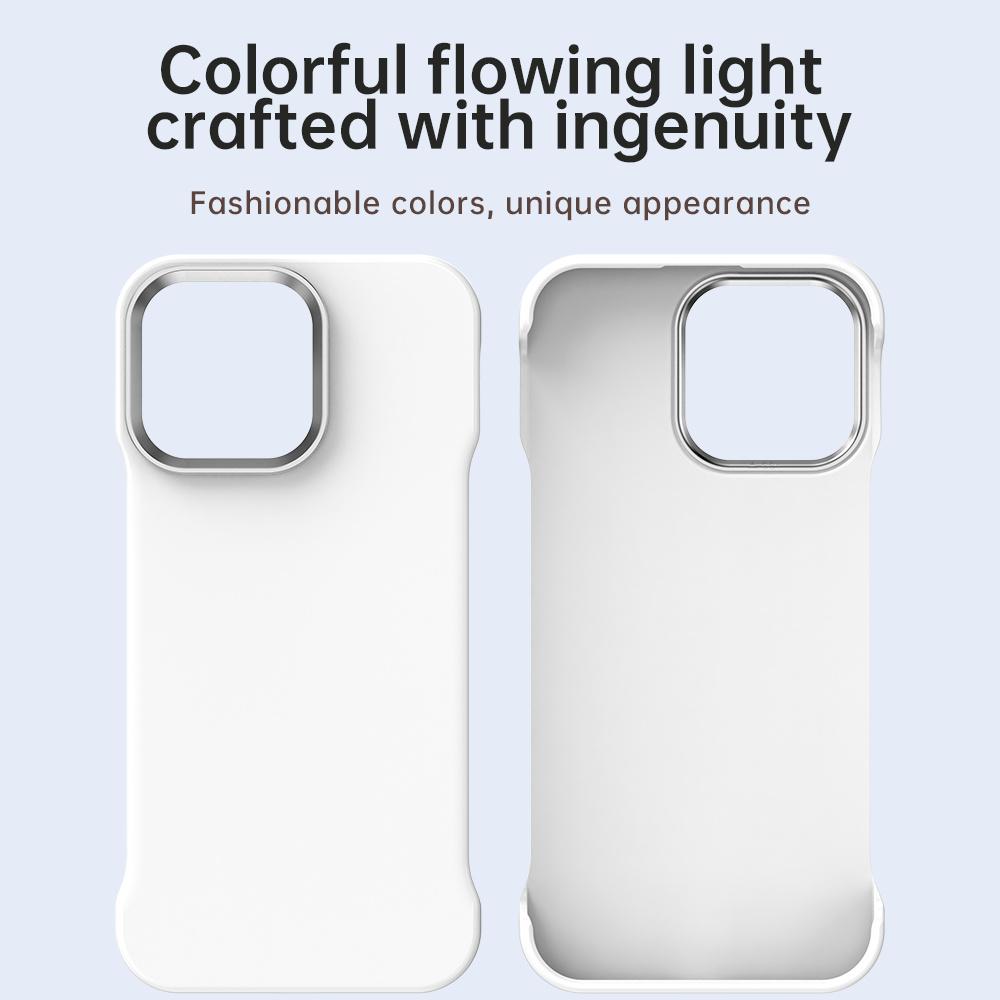 For iPhone 14 Pro Case Frameless Ultra Thin TPU + PET Phone Cover Reinforced Corners