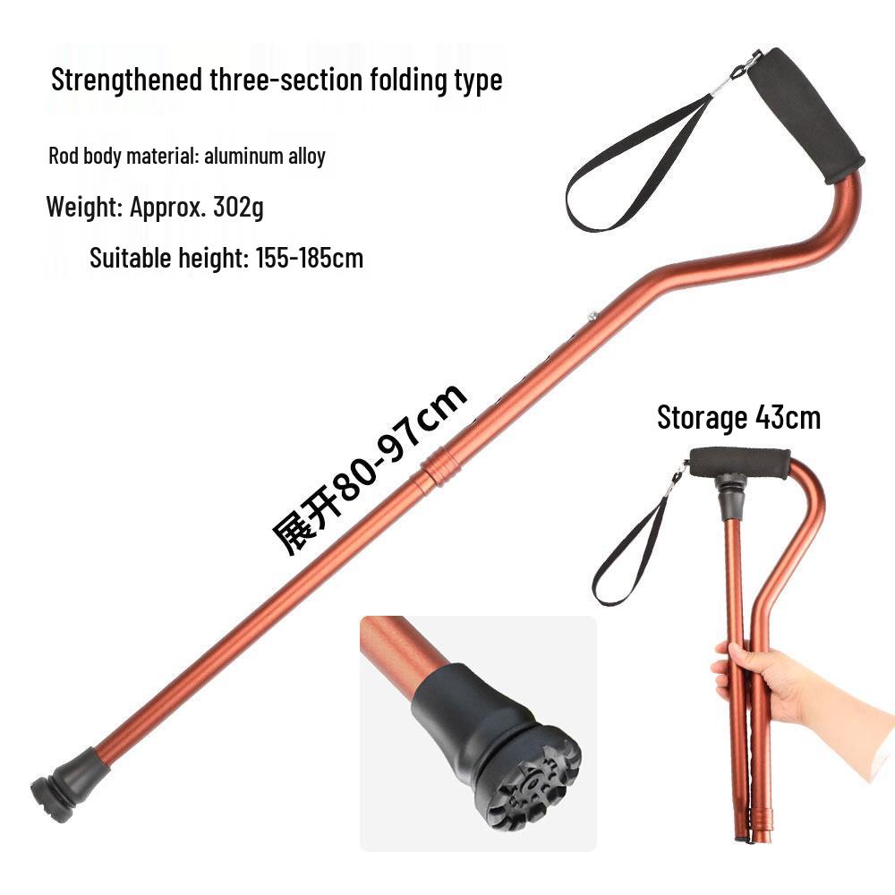 Five-Section Folding Ultra-Short Trekking Poles with T-Handle and Adjustable Telescopic Design for Hiking and Mountaineering