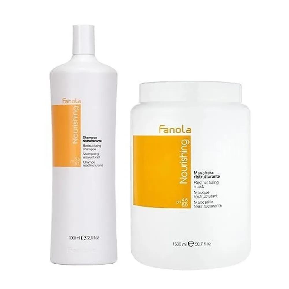 FANOLA Nutricare Regenerating Shampoo 1L + Repair Mask 1.5L Set