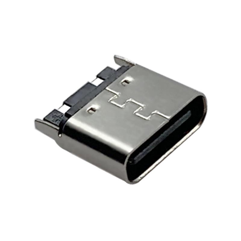 2-Pin USB Type-C Female Socket, Direct Plug for Bedroom, Simple Solder Wire Charging Connector, USB 3.1