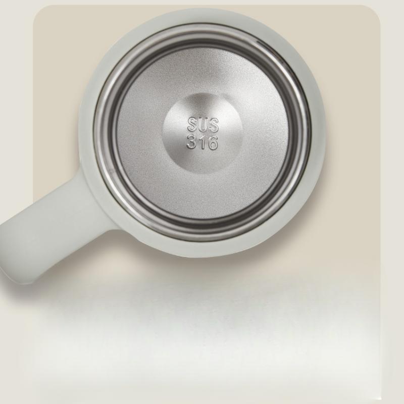 316 Stainless Steel Tea Separation Cup, Double-Deck Office Thermos Cup, Male and Female Students Teacup with Handle, Tea Straine