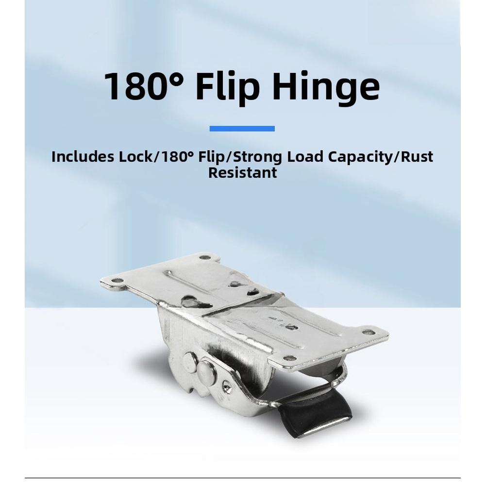 180-Degree Rotation Folding Hinge Heavy Duty Hinge Locking Mechanism