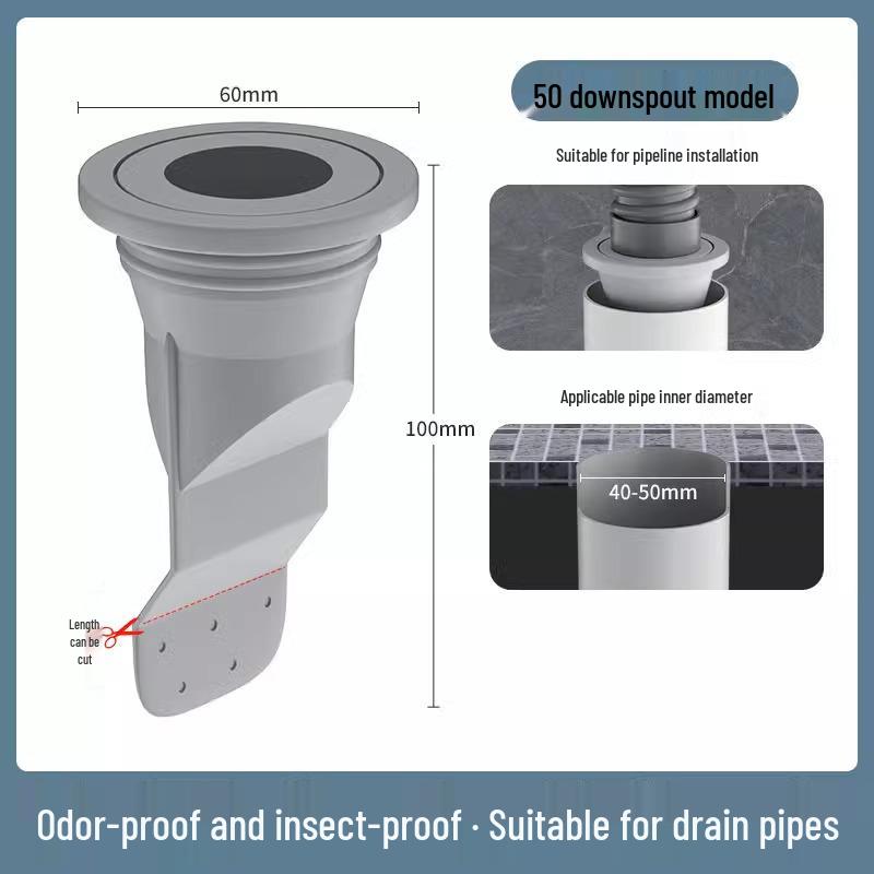 Odor-Proof Kitchen Drain Seal Ring with Clog Prevention