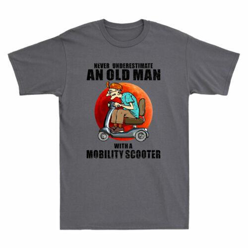 Never Underestimate An Old Man With A Mobility Scooter Vintage Men's T-Shirt Tee Unisex T-Shirt