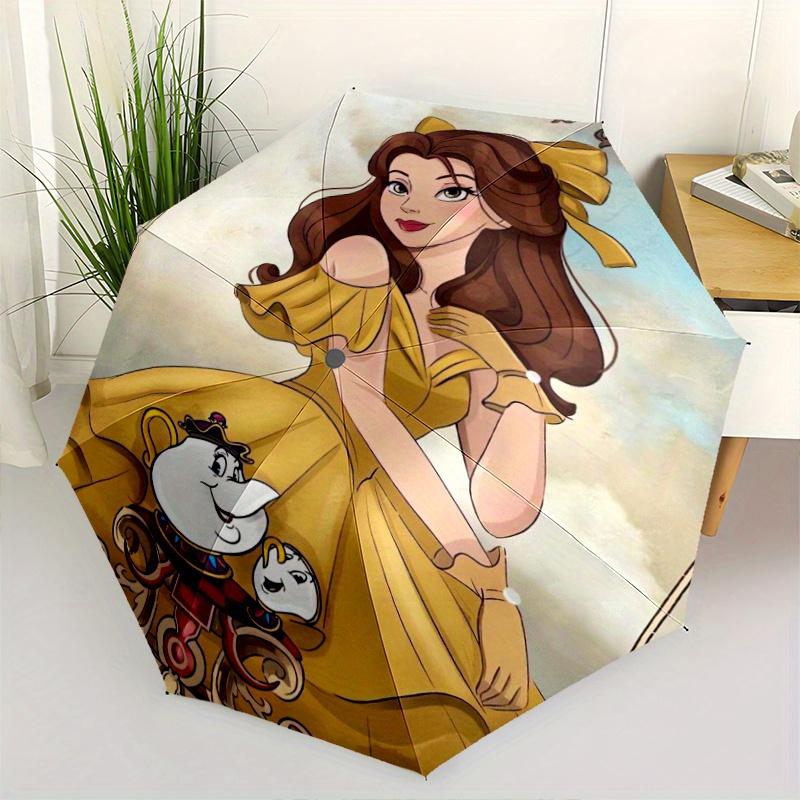 

Beauty and the Beast Belle Automatic 3-Fold Umbrella Design, Cute Cartoon Pattern, Portable Outdoor Umbrella, Perfect, Holiday Gift for Disn