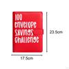 100 Envelope Challenge Binder, Savings Challenges Binder for Saving Money