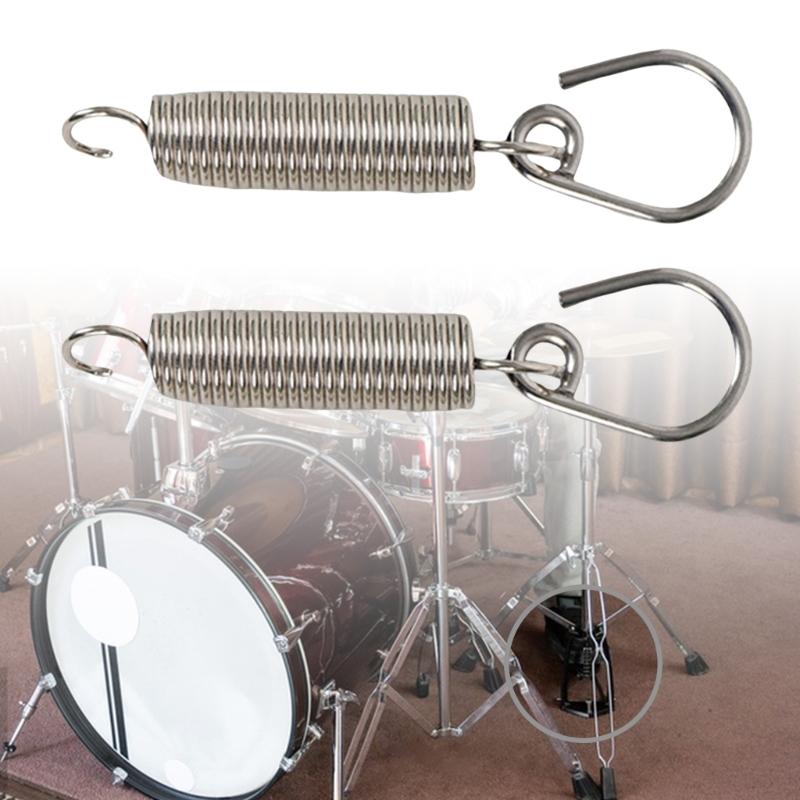 2Pcs Drum Pedal Springs Tensioner Steel Drum Foot Pedal Spring Replacement Drum Extension Spring Easy To Install