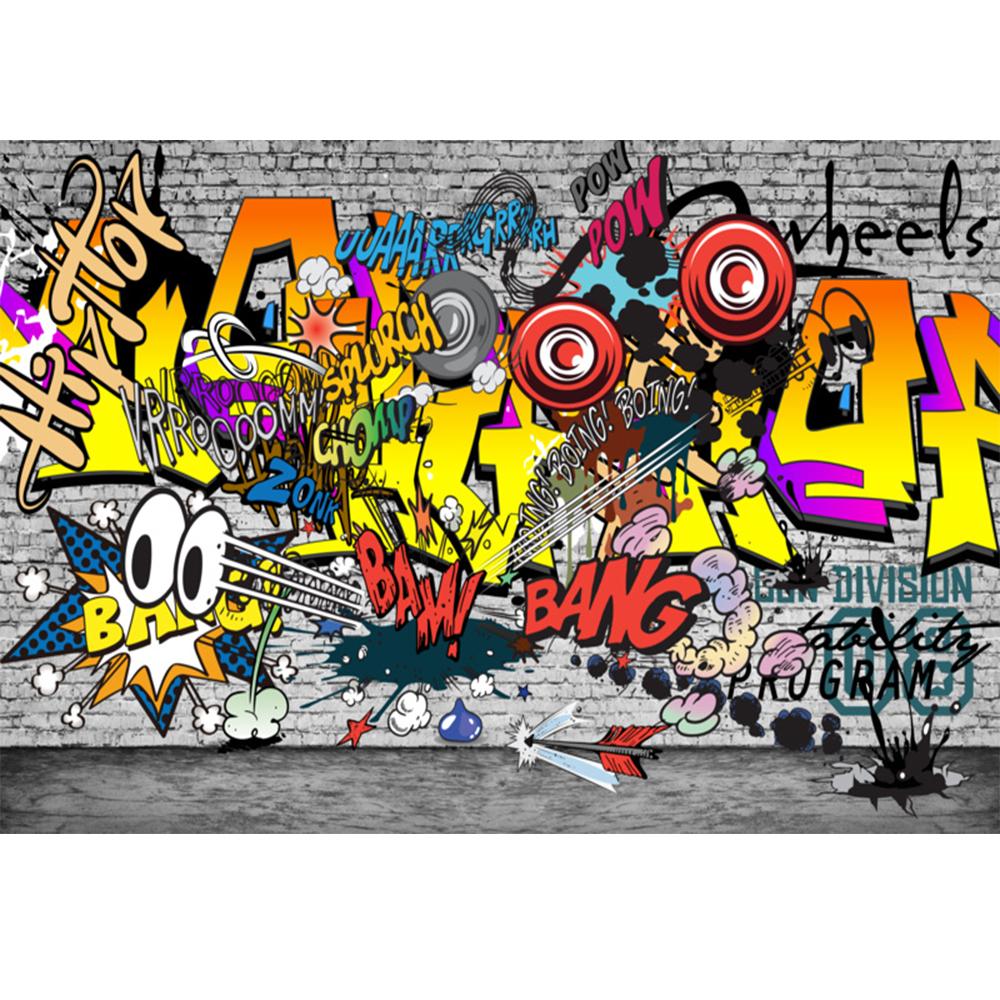 Fototapeta Graffiti Evropská ručně malovaná Graffiti Fototapeta vhodná pro ložnici Obývací pokoj Restaurace Tapeta