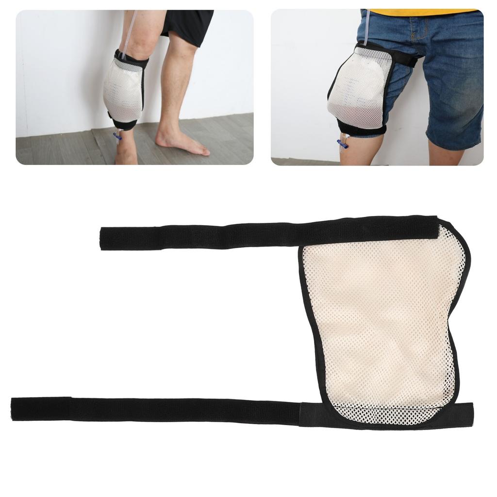Catheter Leg Bag Holder Urine Catheter Bag Holder Universal Fit Elastic Strap Large Capacity Mesh Breathable For Nephrostomy