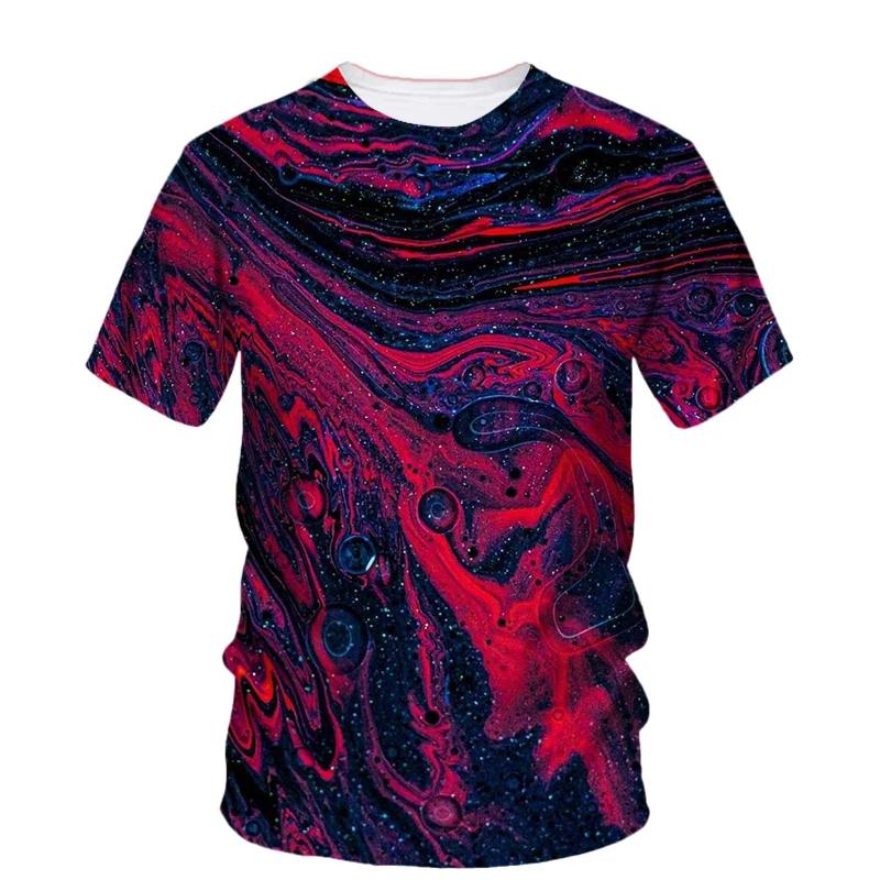 Art Graffiti T Shirts Men's Clothes Harajuku Street O Neck T-shirt 3D Printed Graphics Personality Fashion