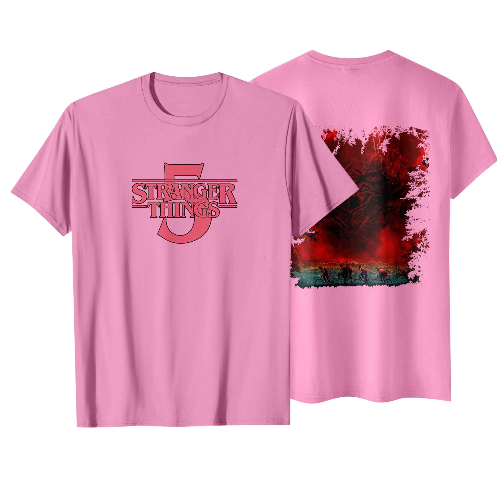 

Дитяча повсякденна футболка з коротким рукавом з принтом літер 130 рожевий