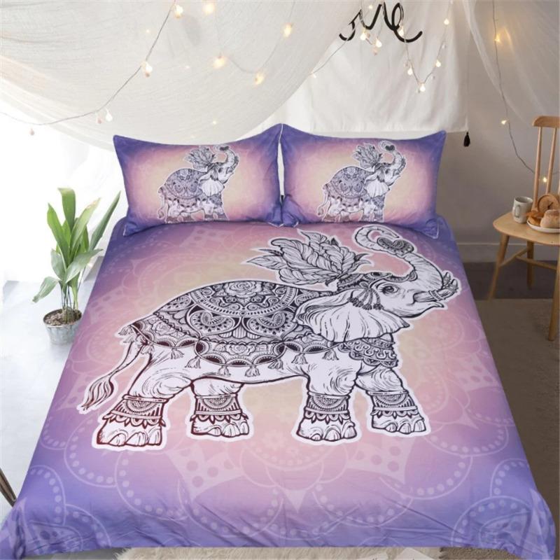 3D Cartoon Animal Bedding Set Quilt Cover Pillowcase Single and Double Size Large King Bedding Kid Gift