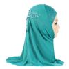 Lace Rhinestone Decor Kids Hijab Breathable Headscarf Charming Head Wrap  Casual