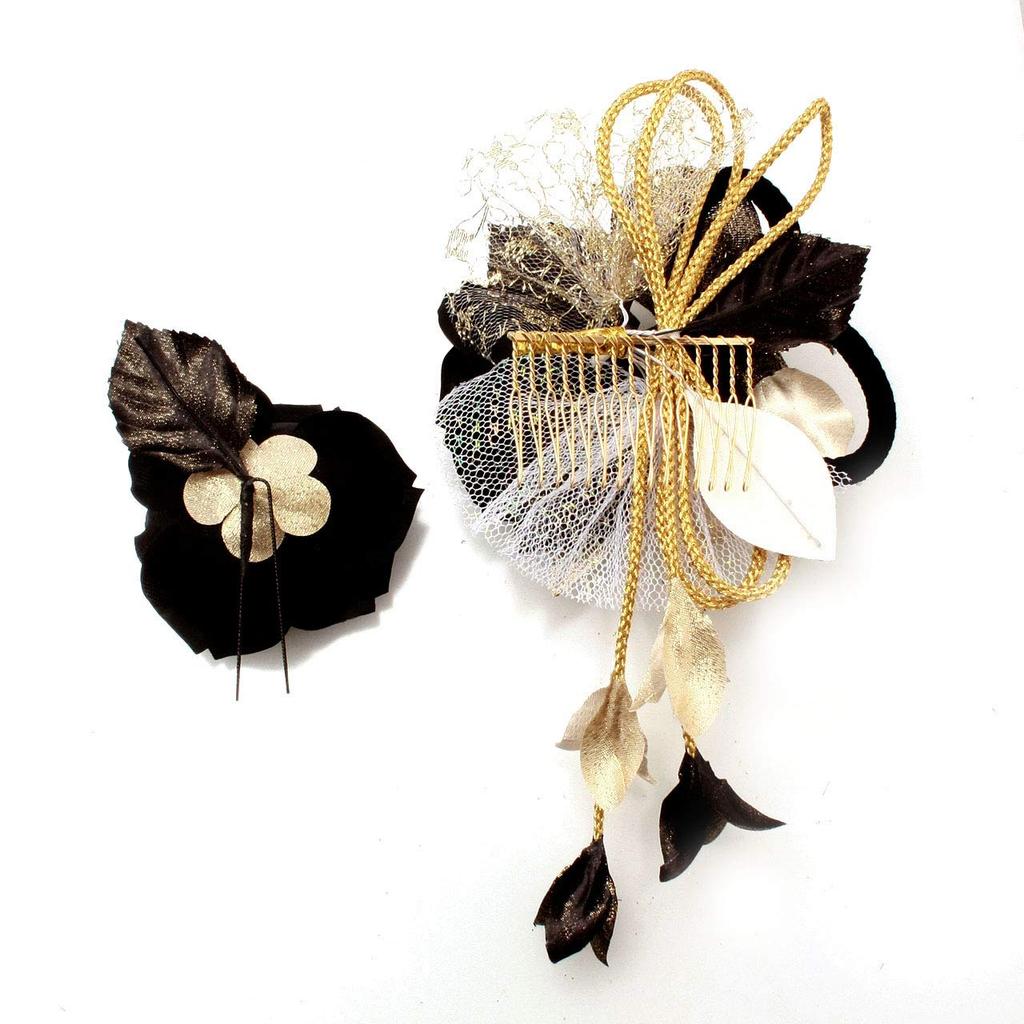 Coming of Age Ceremony Hair Ornament Graduation Ceremony Hakama Hakama Hair Ornament Hair Ornament Rose Rose Red White Purple Black Gold Tulle Comb
