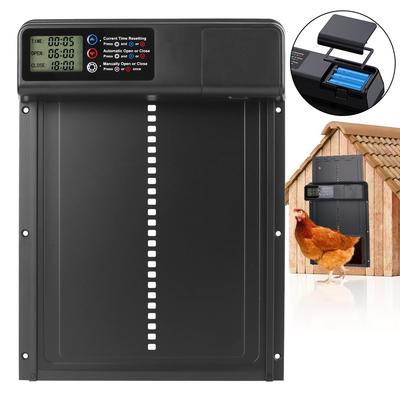 Automatic Chicken Coop Door LCD Display First Generation Anti-Pinch Function Safety Gate Retractable Door Small Pet Supplies Controlled Open