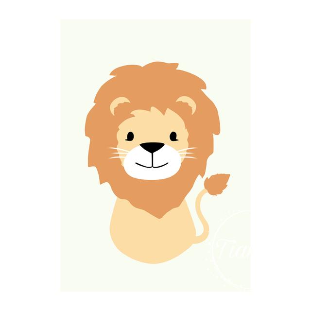 Tierdekorationsblätter, Bild, Wandkunst, Poster, Kinder-Leinwände, Zimmergemälde für Kinderzimmer, dekorative Drucke, Wandposter, ohne Rahmen