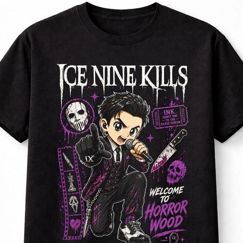 Ice Nine Kills Horrorwood Graphic Metalcore Gothic Horror Design Unisex TShirt S