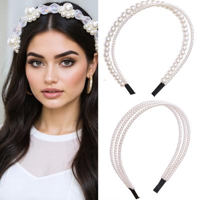 Elegantes Perlen Stirnband für Frauen Haaraccessoires Cosplay Stirnband Party Kopfschmuck für Abschlussball-Event und Alltag