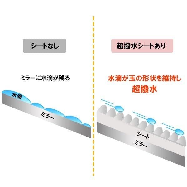 Hasepro Magical Carbon Ultra Water Repellent Door Mirror Clear Sheet SDM-HP02S for Subaru Impreza Legacy - Made in Japan, 2 Pieces