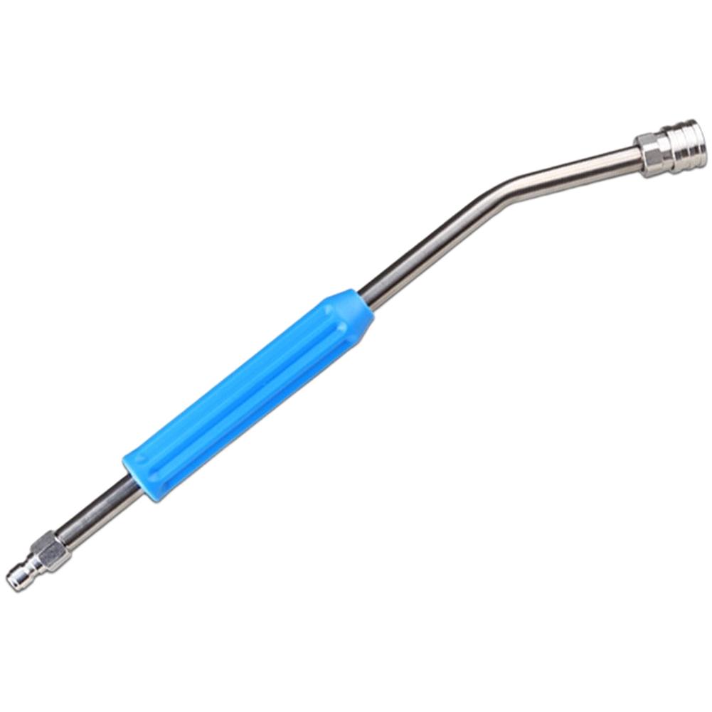 Stainless Steel High Pressure Car Wash Sprayer 30 Degree Bent Extension Rod 1/4 Supports Up To 300bar Water Pressure синий