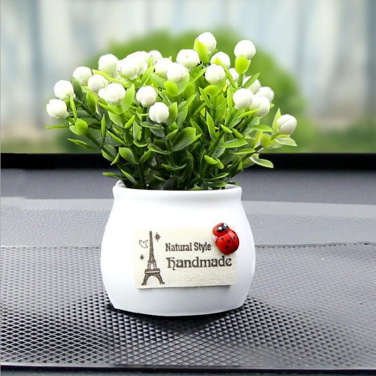 Bestselling Creative Flower Plant Bonsai Car Perfume Seat Aromatherapy Balm Ornament